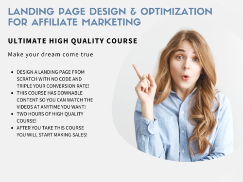 Product picture Landing Page Design & Optimization for Affiliate Marketing